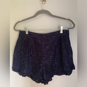 Draper James Navy Lace Shorts